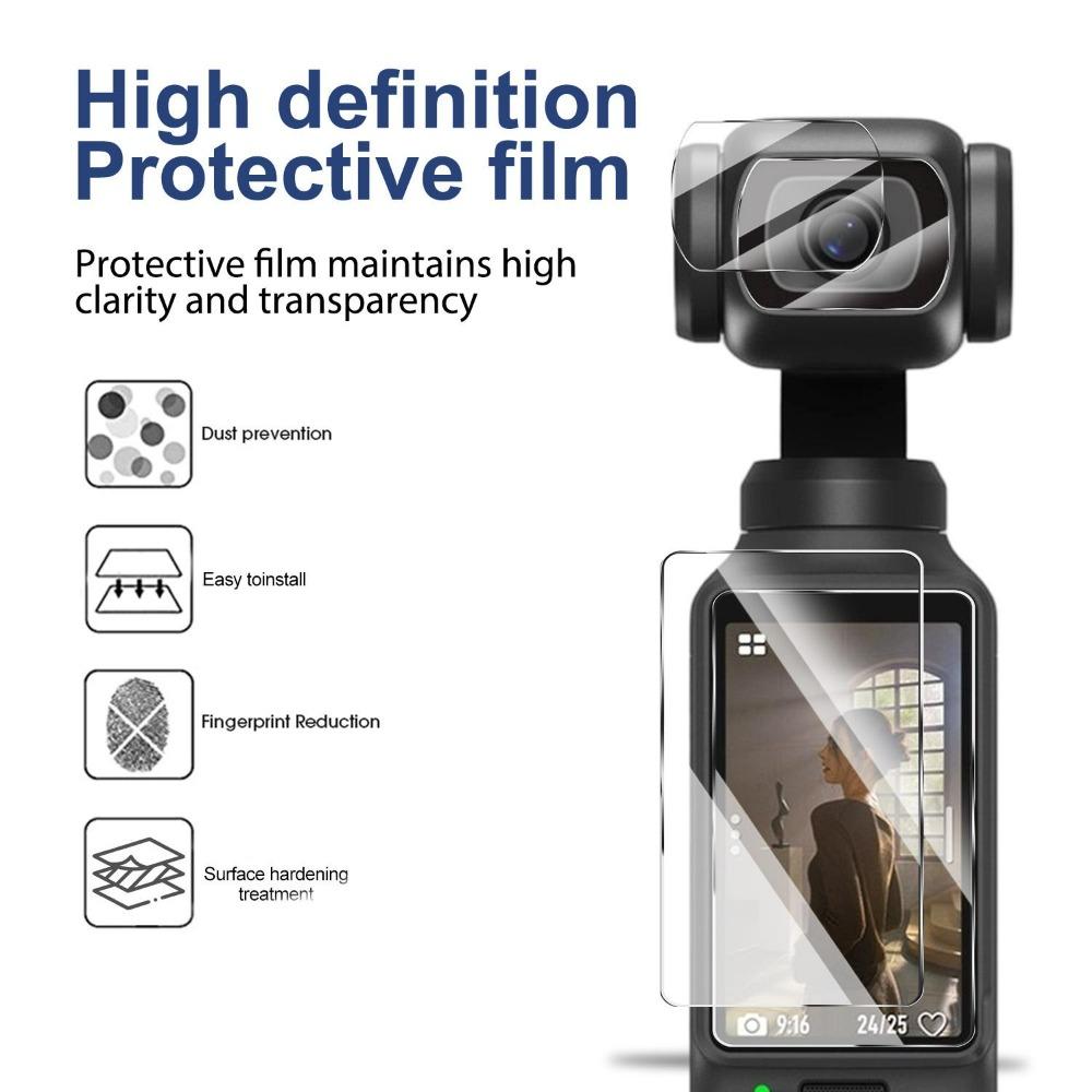 Hardness Anti-Scratch Lens Camera Film for DJI Pocket 4 Camera Films for DJI OSMO Pocket 4 Tempered Glass Film Screen Protector