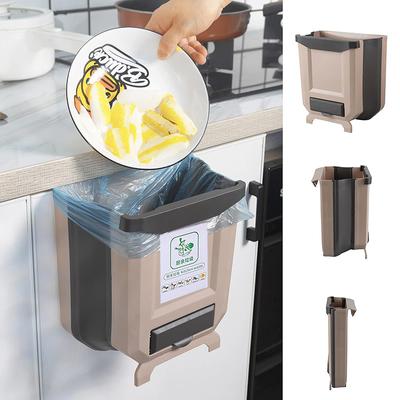 Hanging Kitchen Trash Can, Foldable Waste Bin for Kitchen, Collapsible Hang Small Plastic Garbage Can