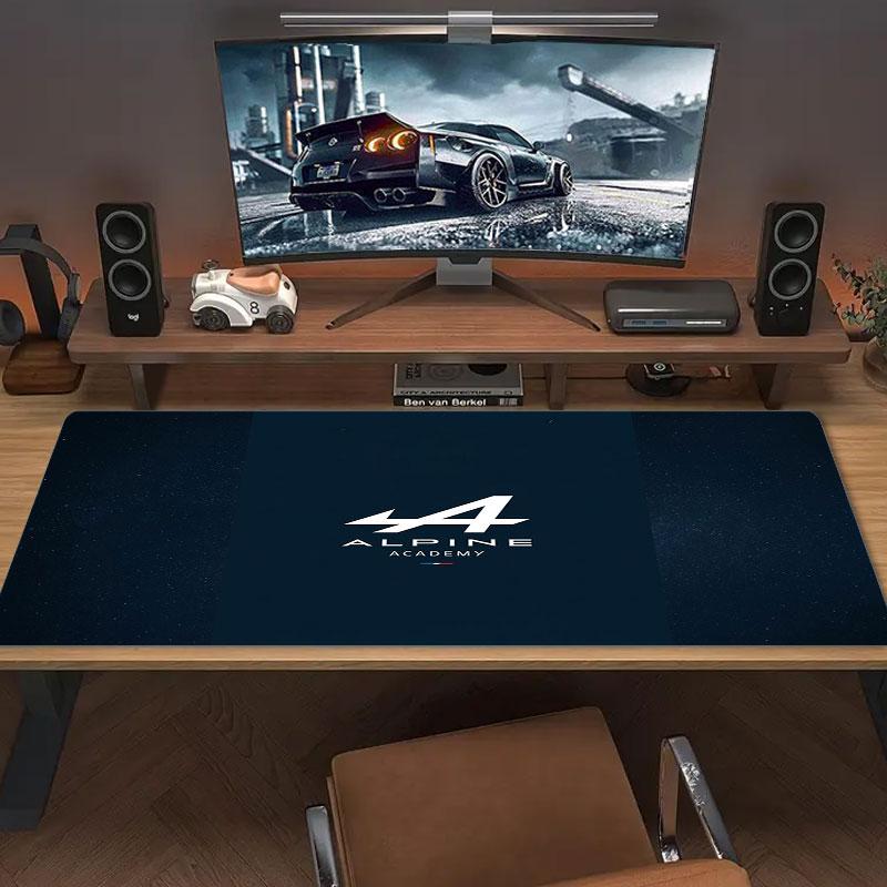 Alpine F1 Large Size Mouse Pad Large Gaming Table Cushion Non-slip Laptop Tablet Big Mousepad XXL Mat Mini PC Playmat With Lock Edge