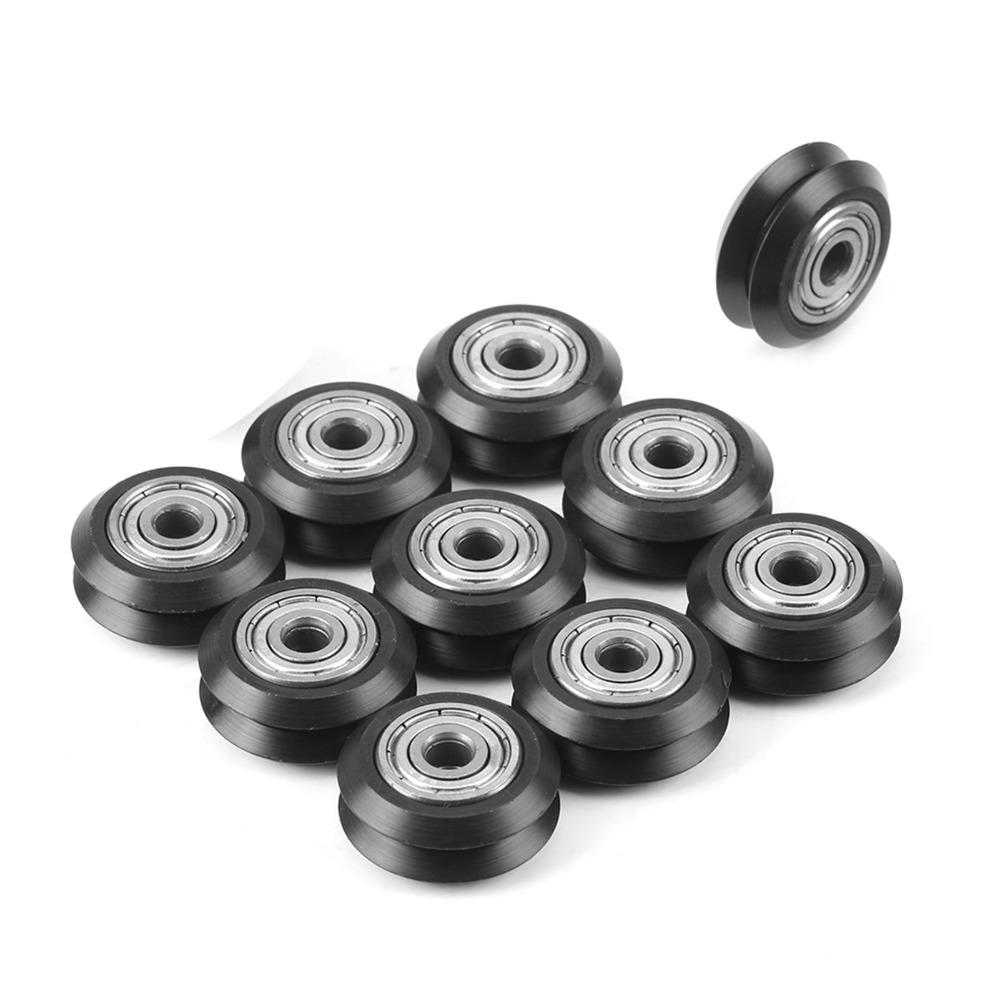 20pcs Double V Groove V Groove Bearing Wheels POM Passive Round Wheel  3D Printer