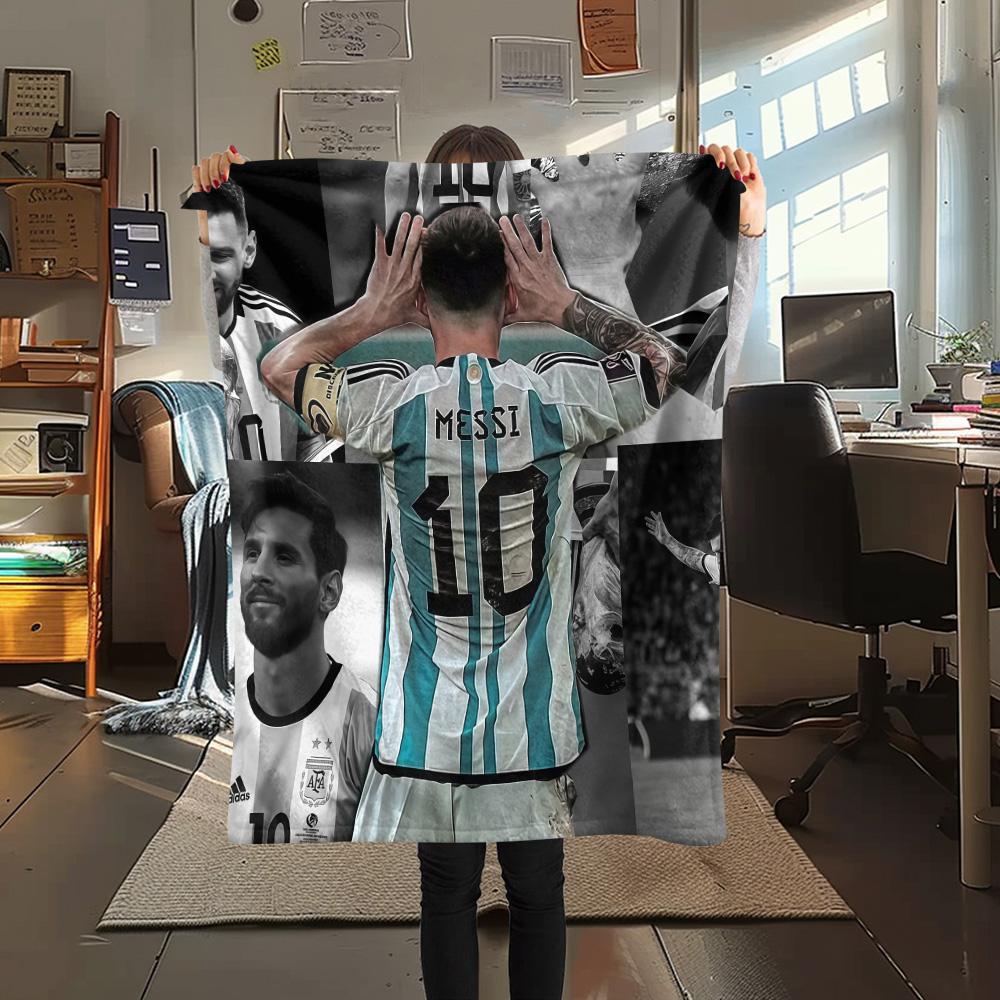 Lionel Messi Flannel Blanket, High quality Comfortable for All Seasons, Home Decor, Warmth and Comfort