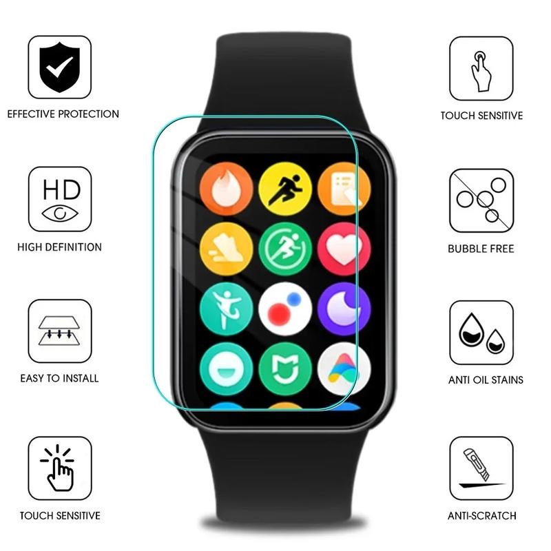 Ochranná fólie z tvrzeného skla pro Xiaomi Mi Band 8 Pro s plným pokrytím, ultra čirá ochranná fólie pro chytré hodinky Mi Band 8 Pro
