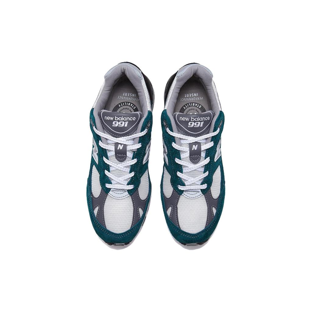 New Balance Nb 991 Comfortable Versatile Shock Absorbing Durable Low Top Casual Running Shoes Women sneaker White Green W991TLK
