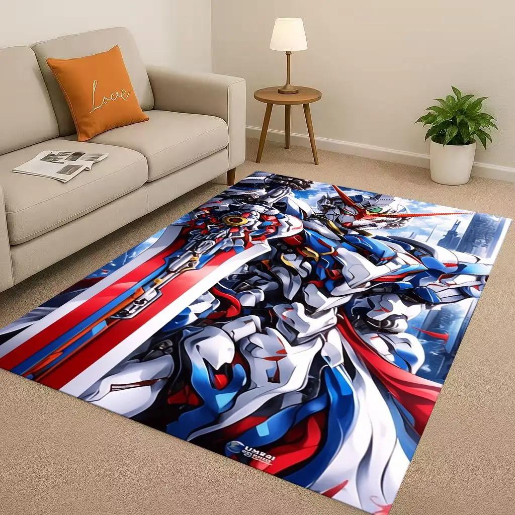 Gundam Cartoon Robot Christmas Gift Christmas Living Room Non-Slip Area Rug Carpet for Bedroom Sofa,Home Doormat Kids
