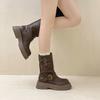 Vintage Western Cowboy Boots Women's Commuter Leather Boots Autumn and Winter Fashion Niche Knight Boots High Boots Fashion Boots