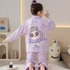 Girls Cotton Pajama Set Long Sleeve Hoodie Style Sleepwear Kids 8-14 Years Winter Home Wear