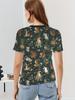 T-shirt da Donna - Grafica con Motivo di Animali del Bosco, Design Stravagante con Stampe del Bosco per Uso Quotidiano Casual