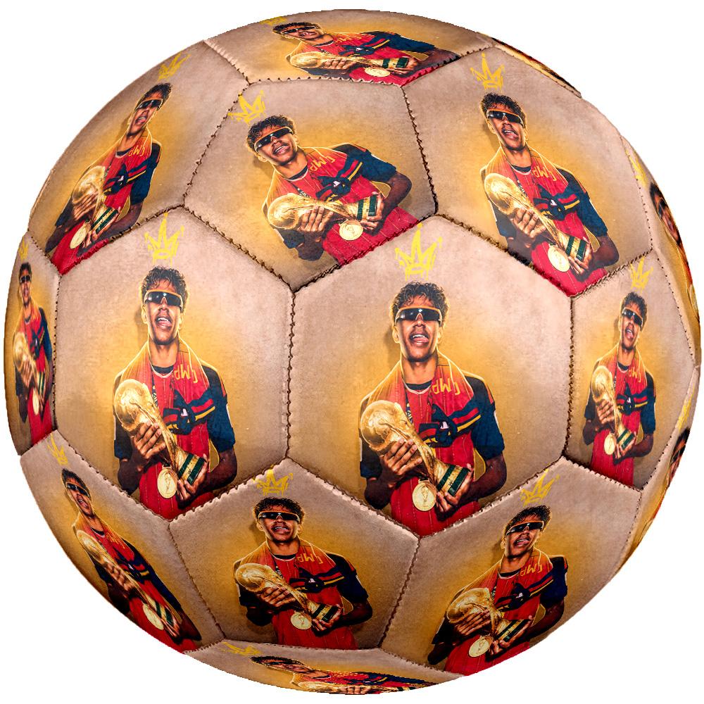 Yamal Size 5 Soccer Ball Machine-Stitched Indoor/Outdoor Universal Football Perfect Commemorative Gift for Soccer Lovers