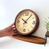 KATOMOKU Muku Clock 20 Walnut Wall Clock with Continuous Second Hand km-136WARC 220mm (Radio-Controlled Clock)