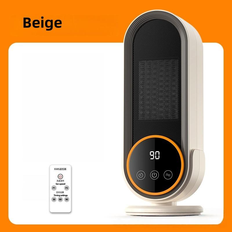 1200 W PTC Ceramic Fan Heater with 2 Temperature Settings & Timer, Anti-Overheating and Anti-Tilt Protection for Office, Bedroom