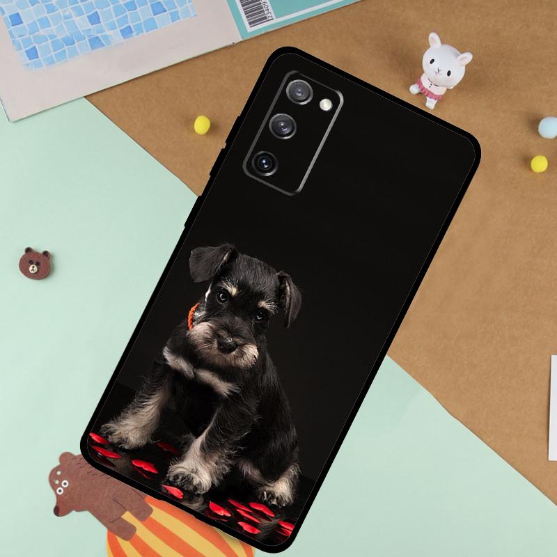 Schnauzer Puppy Dog Soft Case For Samsung Galaxy S25 Ultra S9 S10 S20 FE S21 S22 S23 Plus S24 Ultra Funda Cover