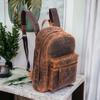 Handmade Vintage 100% Pure Buffalo Leather Backpack Rucksack Travel College Bag