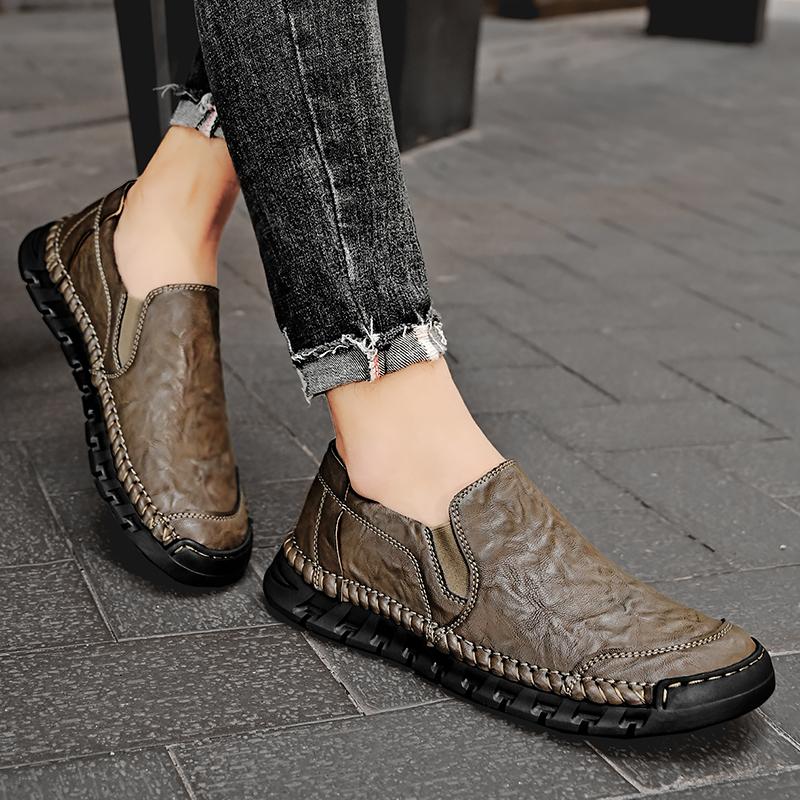 Spring Men's Shoes Leather New Sports Shoes Korean Version Men's Casual Shoes Men's Trendy Shoes Men' Leather Shoes