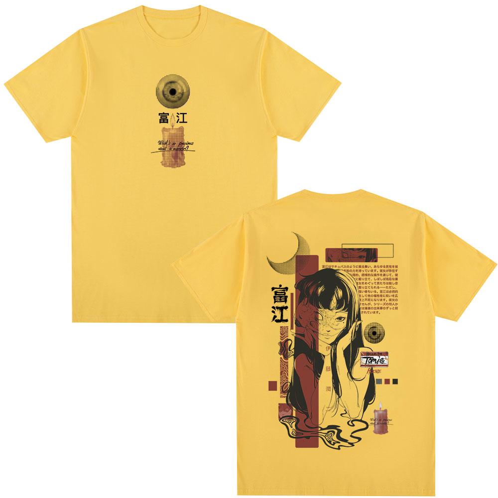Tomie Junji Ito Tshirt Anime Unisexga Gothic Horror Short Sleeve T Shirts Unisex Women Fashion Vintage Oversized Tshirts Streetwear