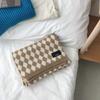 Classic Rhombus Plaid Knitted Couple Scarf Female Winter Korean Version Student Wool Warm Versatile Male Scarf Tide