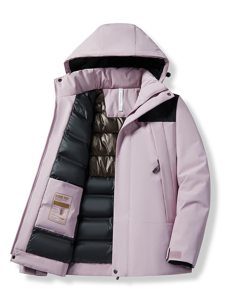 Camel HJCAMEL Windproof Waterproof Couples Cotton Windbreaker Jacket for Autumn & Winter Mountaineering