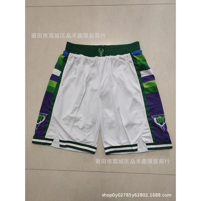 Men Women Basketball Shorts NBA Team City Edition Cotton Athletic Performance Pants Sportswear
