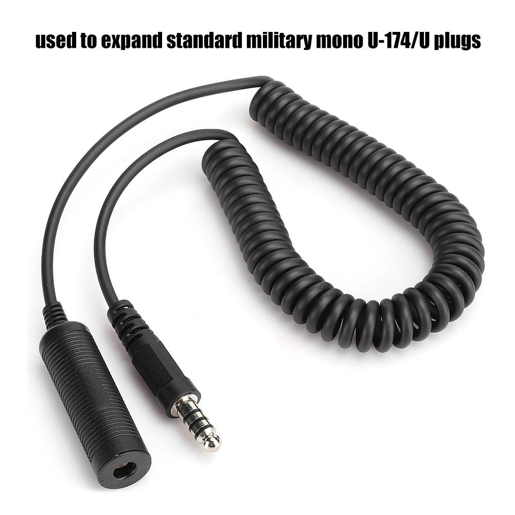 U92AU TO U174U Helicopter Military Headphone Extension Line Cable