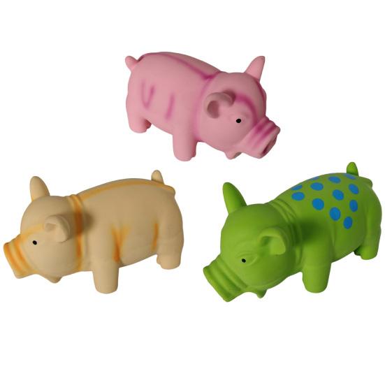 Latex-Schweinehundespielzeug Quietschendes Hundekauspielzeug für kleine, mittlere und große Hunde Interaktives schweinshaped Welpenspielzeug zur Zahnpflege