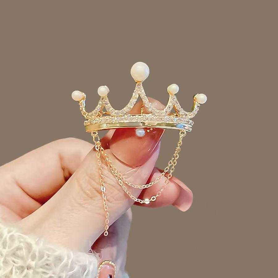 High-End Pearl & Rhinestone Butterfly Brooch for Women's Fashion Suits and Scarves
