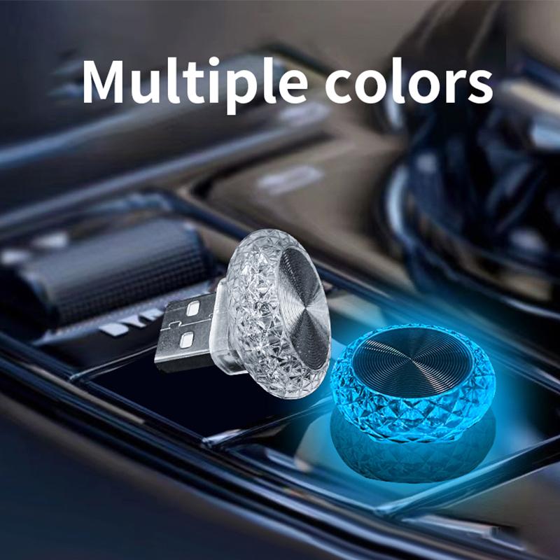 Car USB Ambient Lights Portable Mini LED Atmosphere Lamps Interior Decorative lights for car and Computer, Environment Lighting
