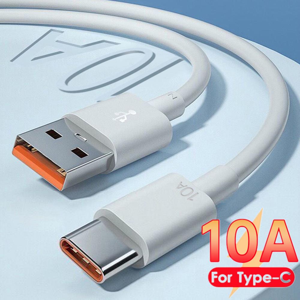 

10A 7A USB Type C Кабель для быстрой зарядки Макс. 120 Вт для Huawei P40 P30 Honor V40 50 USB-шнур для быстрой зарядки данных для Xiaomi Samsung