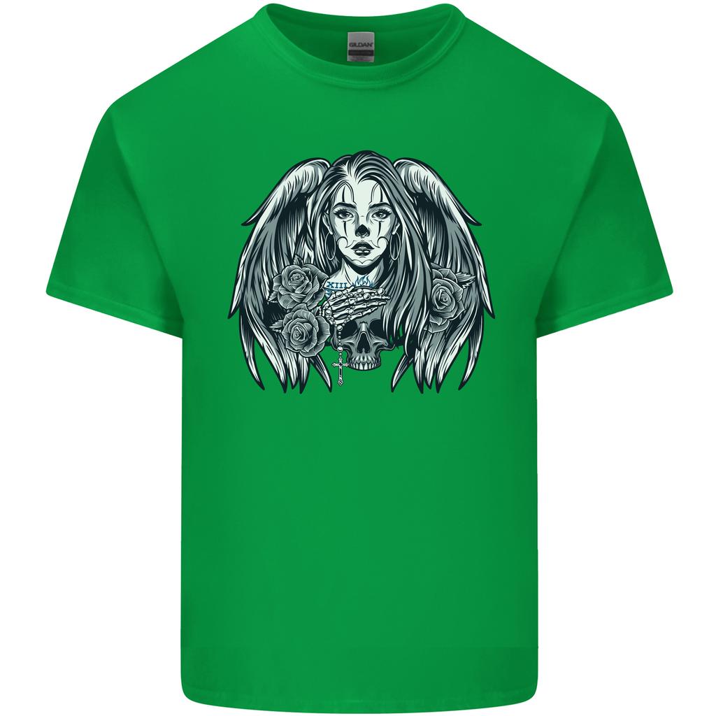 Heaven Hell Angel Skull Day Of The Dead Unisexs Light Cotton Tshirt