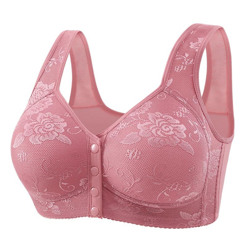 Mum’s Bra: Padded, Front-Fastening, Pushing-Up, Back-Enhancing, Shaping, Wire-Free, for Women 36/80