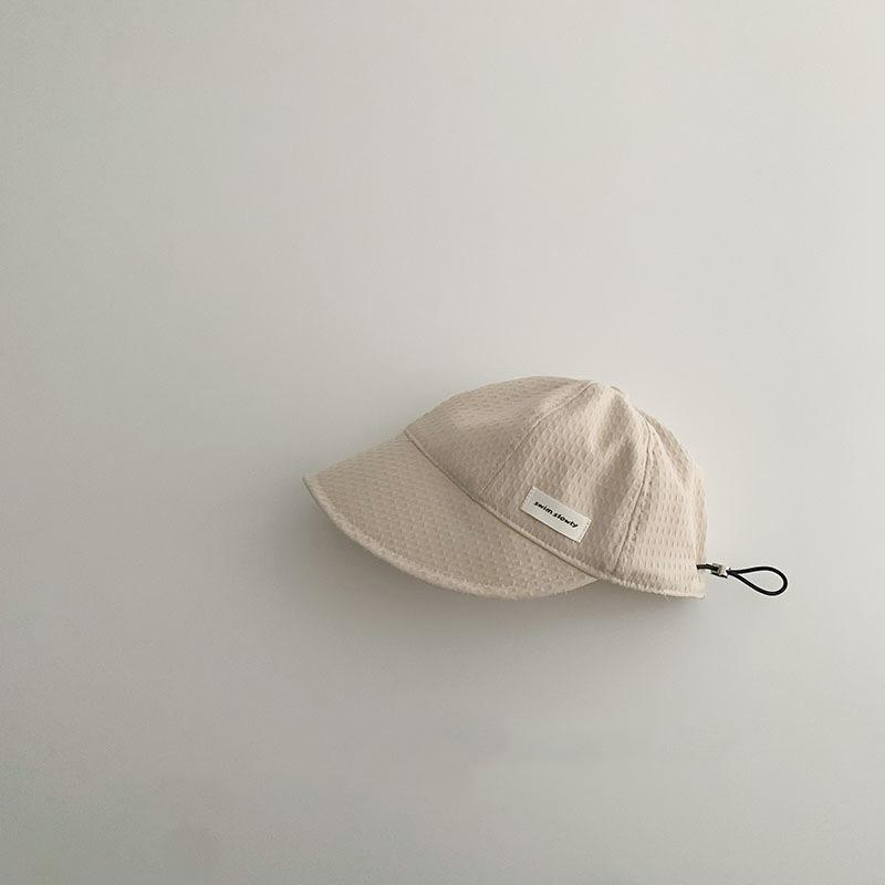 Children's Large Shade Hat Spring and Autumn Boys and Girls Concave Drawstring Fisherman Hat Collapsible Cap