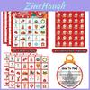 Christmas Snowman Bingo Game Set With Cards And Stickers For Family Holiday Fun