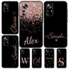 Bling Personalised Name Plating For POCO X5 X3 Pro M5 M5s F4 X4 F3 F5 Case For Xiaomi 13 13T Pro 12 Lite 12X 11T 12T 14 Pro