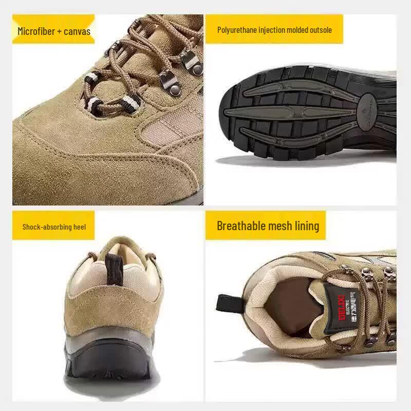 DELIXI ELECTRIC Sapatos de Segurança com Biqueira de Aço Masculinos
