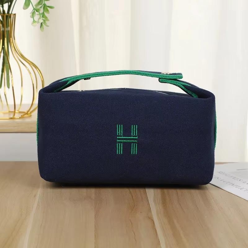 Tragbare Reise-Canvas-Kosmetiktasche Wasserdicht Staubdicht Große Kapazität Kulturtasche Einfaches Handheld-Design Aufbewahrungslösung