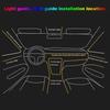 5PCS RGB LED Car Decor Neon With Foot Lamp integration Fiber Optical Strip Light