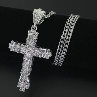 Portable Men's Necklace Fashion Accessories Hip Hop Cuban Chain Jewelry Women's Diamond Pendants