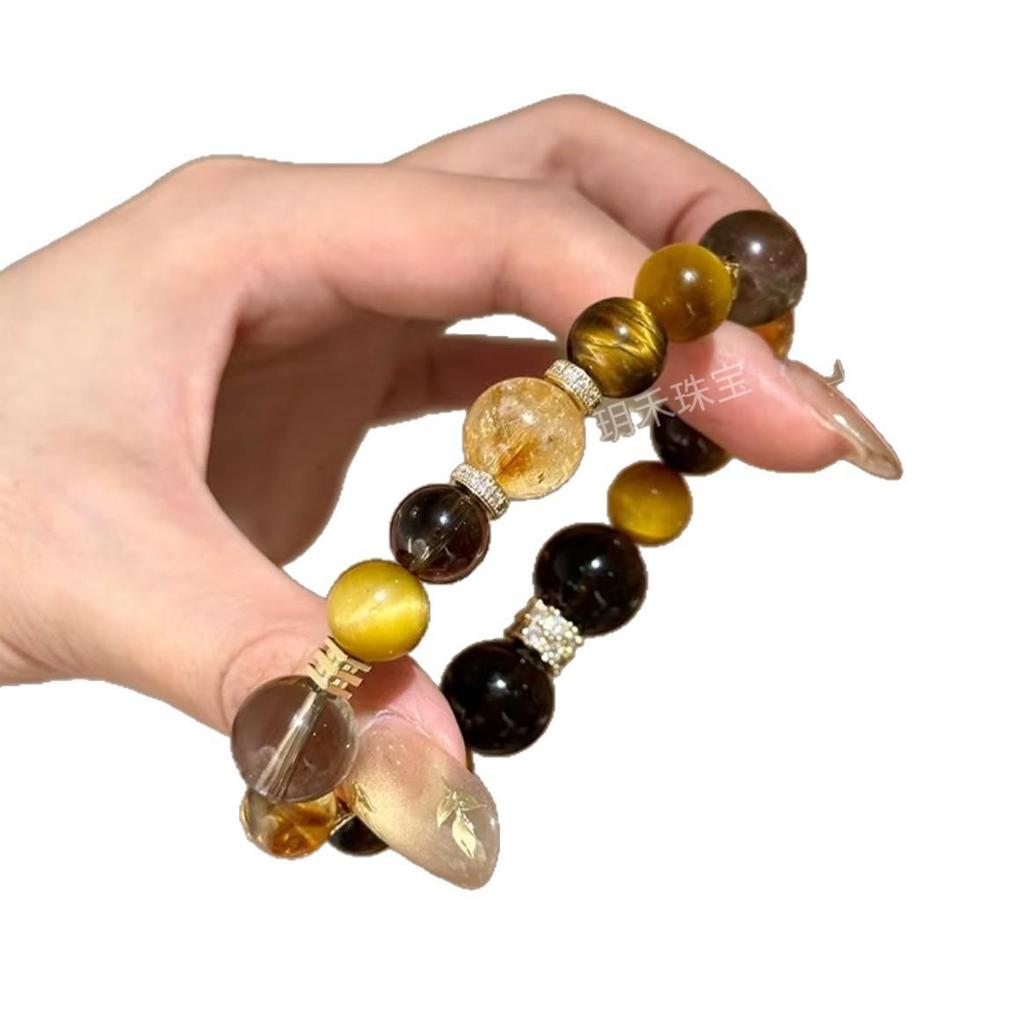 Jinba Da Crystal Bracelet: Citrine Wealth & Luck Beads, Gift for Women/Bestie