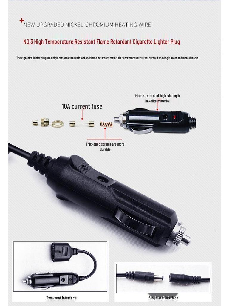 Heated Smart Car Seat Cushion 12V/24V, Four Seasons Imitation Cashmere