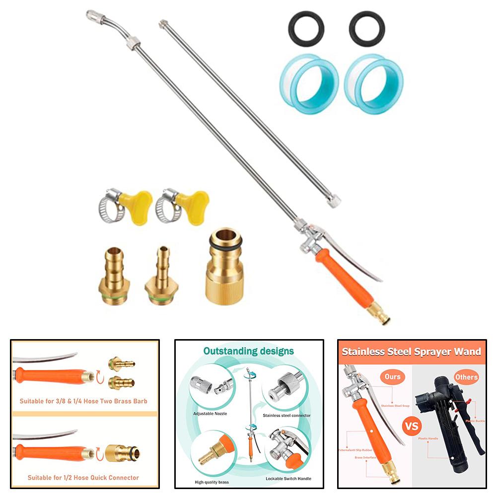 Convenient 44 Inch Spray Wand with Lockable Switch Handle Reduced Fatigue