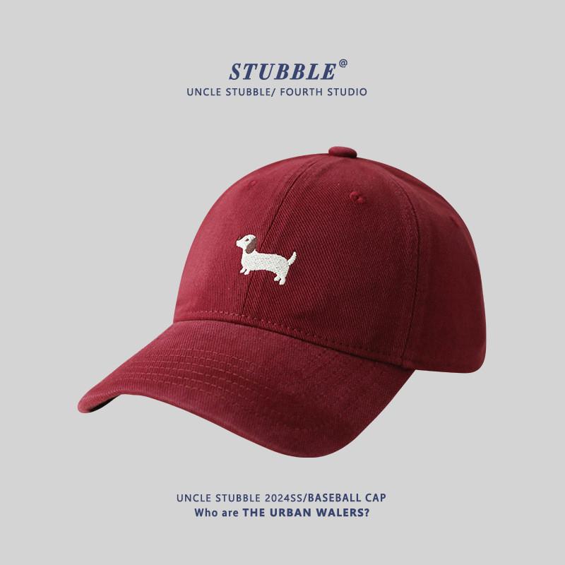 Original Design Corgi Embroidered Baseball Cap With Wide Brim For Sun Protection And Breathability