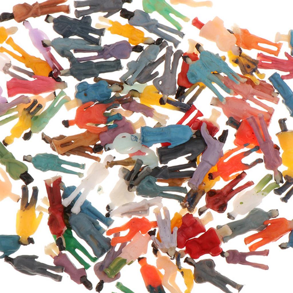 200Pcs Mixed Tiny People Figure Train LAYOUT Standard 1:200 Scale