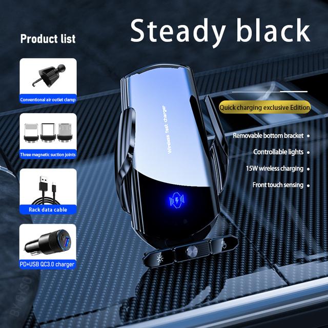 Wireless Car Charger Magnetic Head Fast Charging Air Vent Suction Cup Bracket Phone Sucker Holder For iPhone Xiaomi Samsung S20+