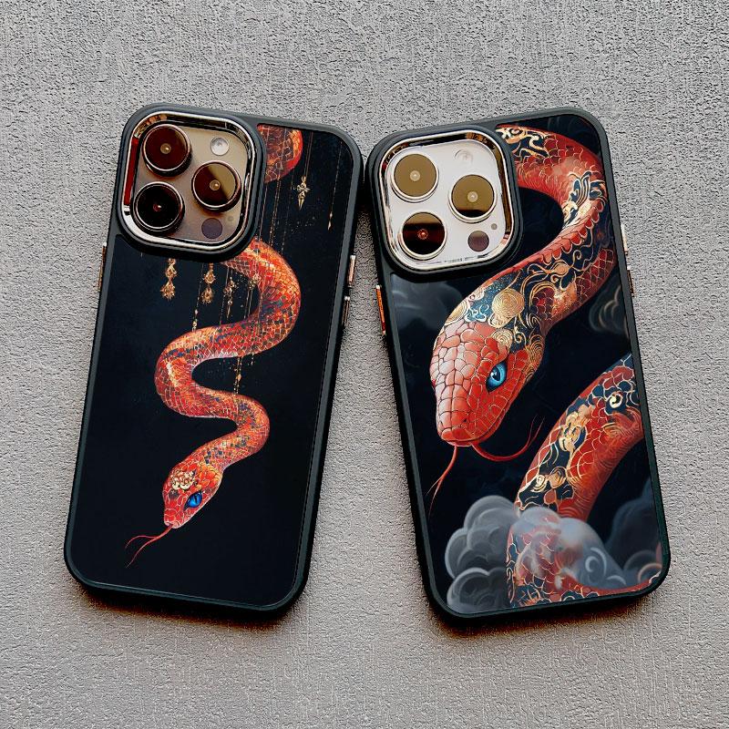 Classic Street Snake Line Phone Case for iPhone 13 12 11 Pro Max 16 15 14 Pro Max Plus XR XS X 7 8 Plus SE2 Silicone Cover Funda