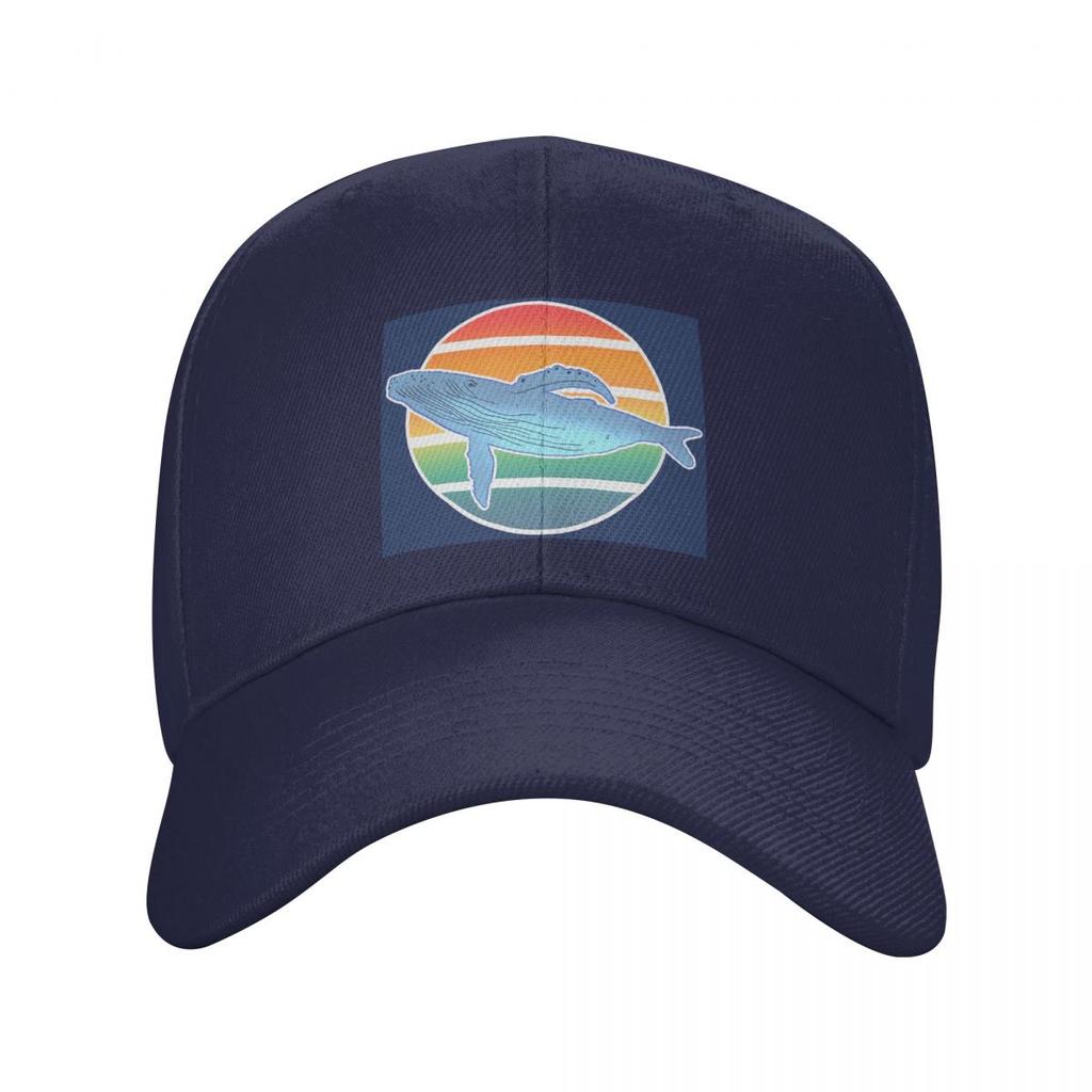 Cartoon Whale Ocean Animal Sunset Print Baseball Caps Fashion Men Women Hats Adjustable Cap Streetwear Baseball Hat Casquette