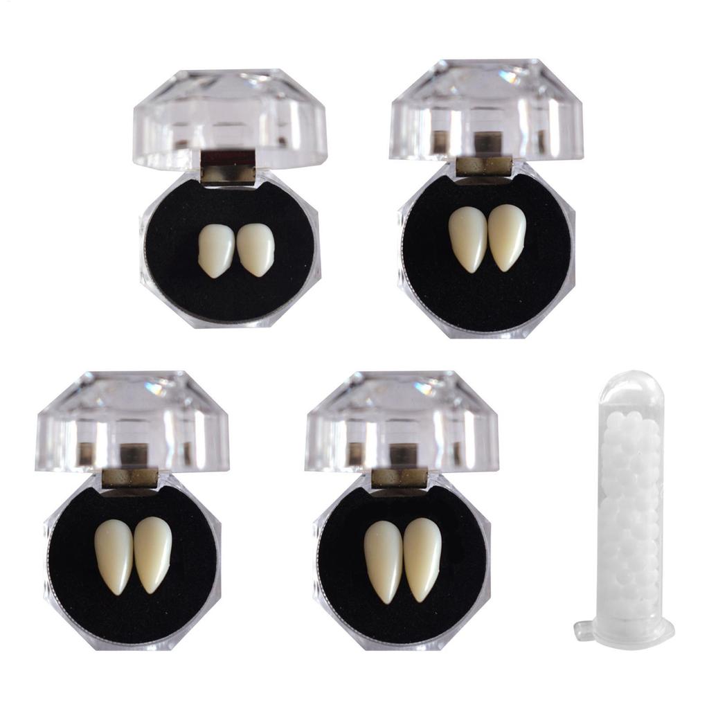Halloween Dentures Vampire Fangs Fake Teeth Realistic Cosplay Vampire Dentures for Halloween Party Costume Props Favors