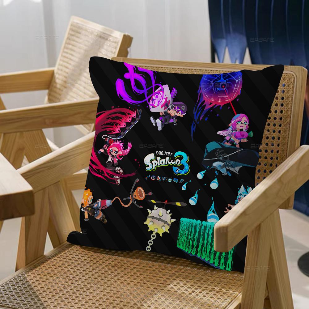 Splatoon Pillow Gift Home Office Decoration Bedroom Sofa Car Cushion Cover Case 45x45