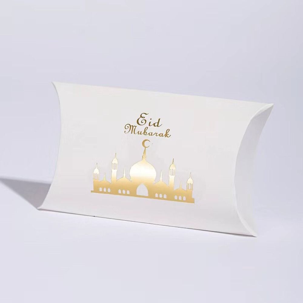 10 Peças Design de Lua Crescente Embalagem de Presentes de Ramadã Sacola de Doces Eid Mubarak Festa Muçulmana Islâmica