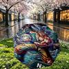 Custom Name Personalized Dragon Ball Z Print Umbrella, Auto Open Close, 8‑Rib Sturdy Frame, Commute Camping Hiking Use, Birthday Gift