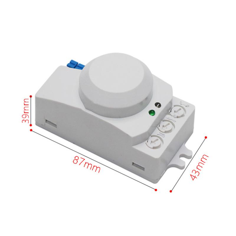 Microwave Sensor Switch 5.8GHz Radar Sensor Switch 360 Degree Radar motion Sensor Light Switch Body Motion Detector