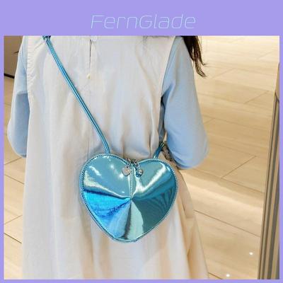Stylish Korean Version Children's Bag With Trendy Laser Finish Heart Design