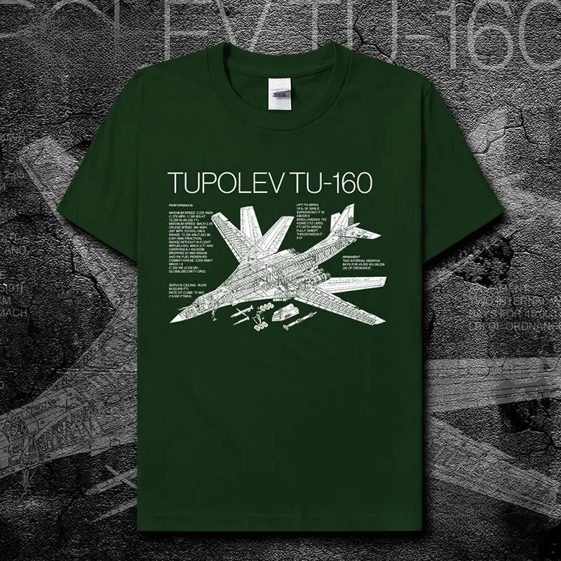 Russian Tupolev TU160 White Swan Bomber Detailed Illustration Printing TShirt Cotton ONeck Short Sleeve T Shirt Size S3XL